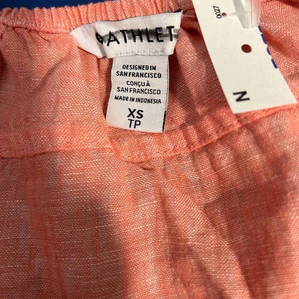 New Athleta Voyager 100% Linen Tank Sunset Glow XS, S, and M - Picture 5 of 7